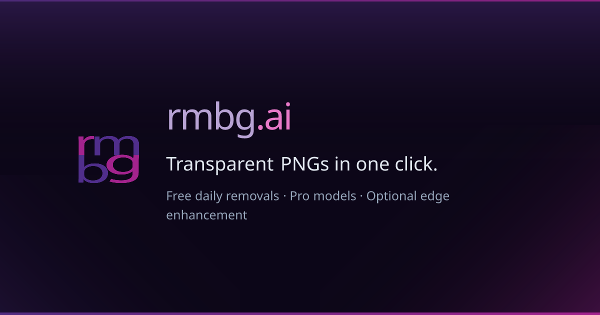 rmbg.ai – Remove Image Backgrounds with AI